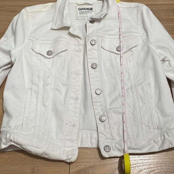 Garage white denim jacket size large - Picture 6 of 6